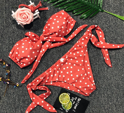 Bikini Estampado Lunares con Diseño Abierto Sexy - Image 17