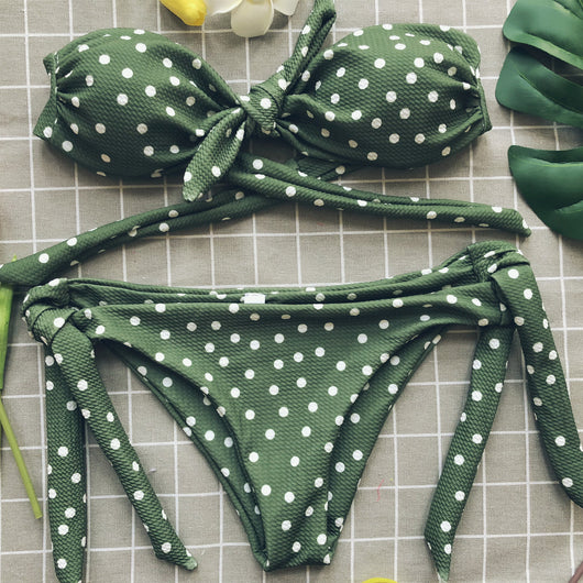 Bikini Estampado Lunares con Diseño Abierto Sexy - Image 20