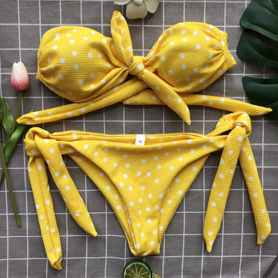 Bikini Estampado Lunares con Diseño Abierto Sexy - Image 26