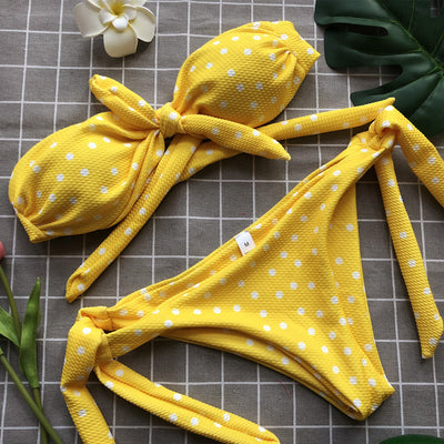 Bikini Estampado Lunares con Diseño Abierto Sexy - Image 27