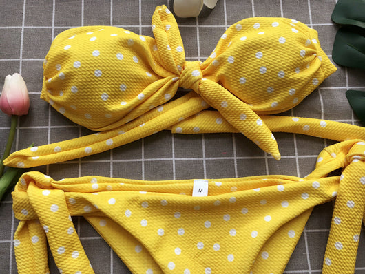 Bikini Estampado Lunares con Diseño Abierto Sexy - Image 28
