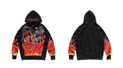 Sudadera Holgada con Capucha y Estampado Graffiti - Image 17