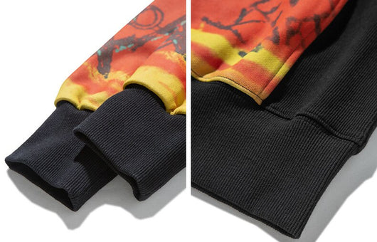 Sudadera Holgada con Capucha y Estampado Graffiti - Image 20