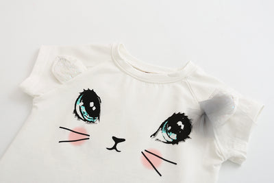 Conjunto Infantil Gato Adorable con Falda Abullonada y Detalles de Mariposa - Image 13