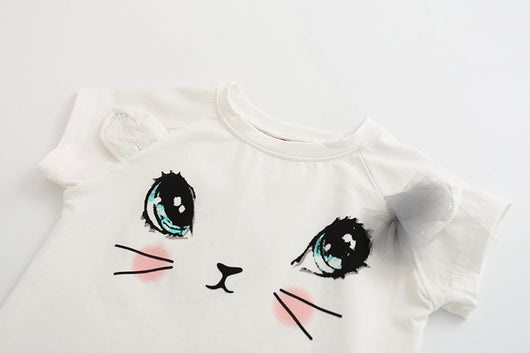 Conjunto Infantil Gato Adorable con Falda Abullonada y Detalles de Mariposa - Image 13