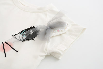 Conjunto Infantil Gato Adorable con Falda Abullonada y Detalles de Mariposa - Image 14