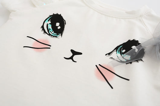 Conjunto Infantil Gato Adorable con Falda Abullonada y Detalles de Mariposa - Image 15