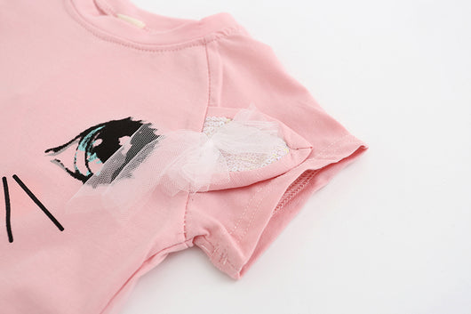 Conjunto Infantil Gato Adorable con Falda Abullonada y Detalles de Mariposa - Image 24