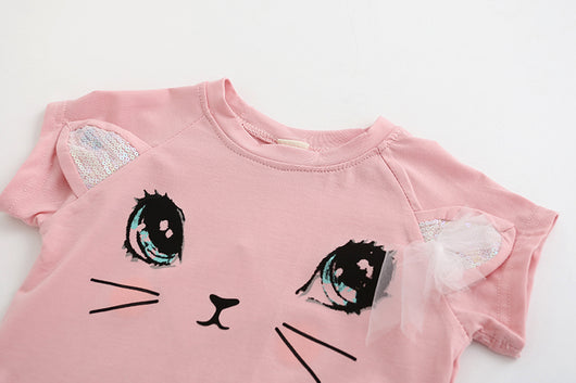 Conjunto Infantil Gato Adorable con Falda Abullonada y Detalles de Mariposa - Image 25