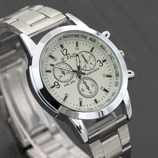 Reloj de Cuarzo para Hombre con Cristal Azul - Regalo de Moda Elegante - Image 2