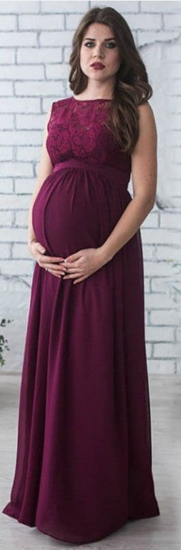 Vestido de Maternidad sin Mangas con Encaje Elegante - Image 15