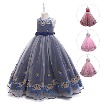 Vestido de Princesa Europeo Americano para Niñas - Disfraz de Concierto Piano - Image 9