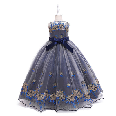Vestido de Princesa Europeo Americano para Niñas - Disfraz de Concierto Piano - Image 12