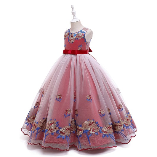 Vestido de Princesa Europeo Americano para Niñas - Disfraz de Concierto Piano - Image 18