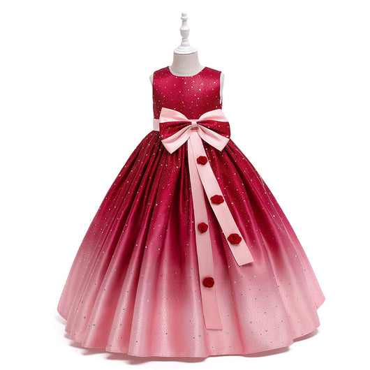 Vestido Infantil Elegante Estilo Internacional - Falda Larga para Celebraciones - Image 12
