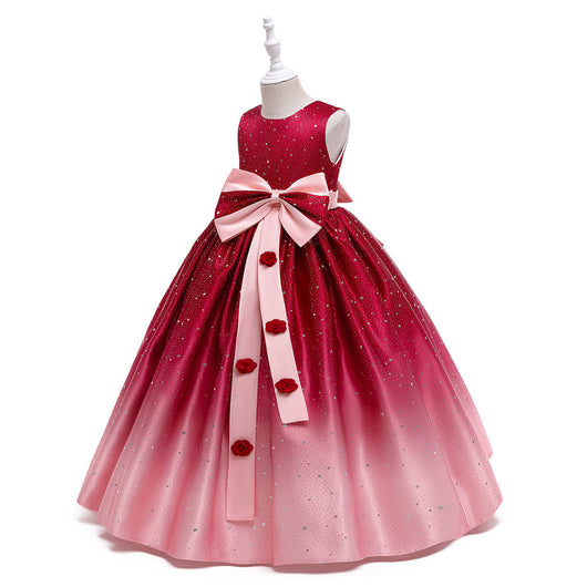 Vestido Infantil Elegante Estilo Internacional - Falda Larga para Celebraciones - Image 13