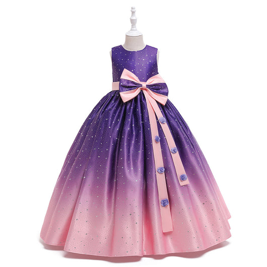 Vestido Infantil Elegante Estilo Internacional - Falda Larga para Celebraciones - Image 45