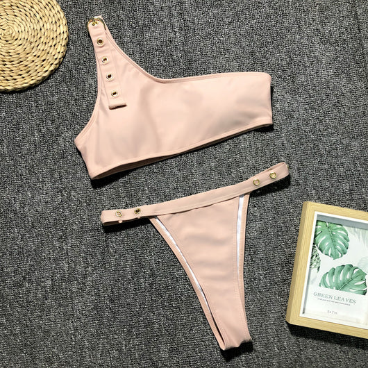 Bikini Asimétrico de Un Hombro - Image 17