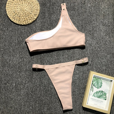 Bikini Asimétrico de Un Hombro - Image 19