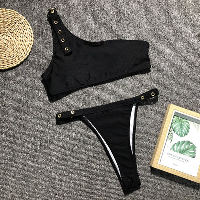 Bikini Asimétrico de Un Hombro - Image 20