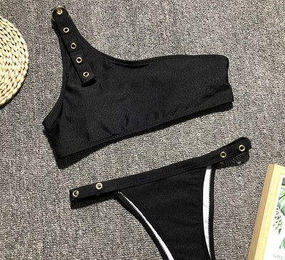 Bikini Asimétrico de Un Hombro - Image 21