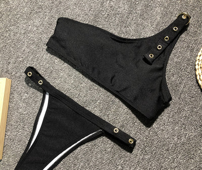 Bikini Asimétrico de Un Hombro - Image 22