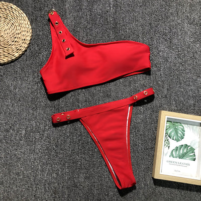 Bikini Asimétrico de Un Hombro - Image 24