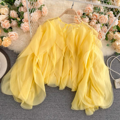 Blusa Elegante de Chifón con Volantes Superpuestos - Image 15