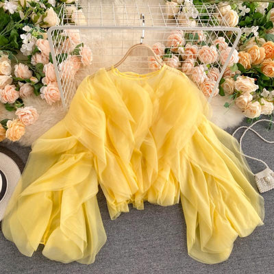 Blusa Elegante de Chifón con Volantes Superpuestos - Image 16