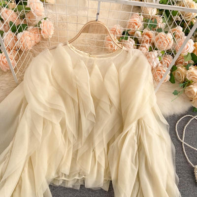 Blusa Elegante de Chifón con Volantes Superpuestos - Image 17