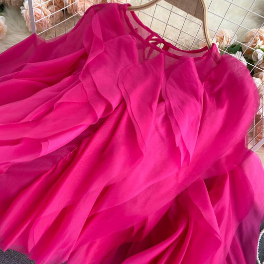 Blusa Elegante de Chifón con Volantes Superpuestos - Image 24