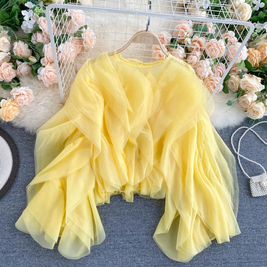 Blusa Elegante de Chifón con Volantes Superpuestos - Image 27