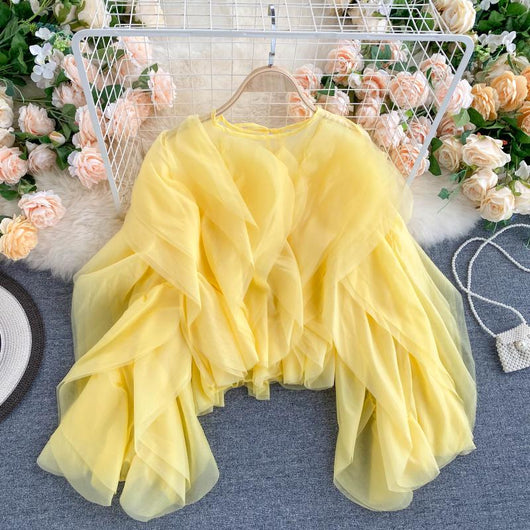 Blusa Elegante de Chifón con Volantes Superpuestos - Image 31