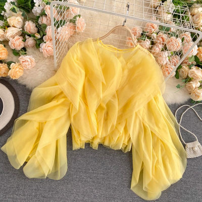 Blusa Elegante de Chifón con Volantes Superpuestos - Image 38