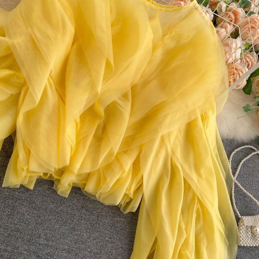 Blusa Elegante de Chifón con Volantes Superpuestos - Image 42