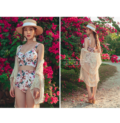 Bikini de Tres Piezas con Falda Floral, Armado y Efecto Reafirmante - Image 8