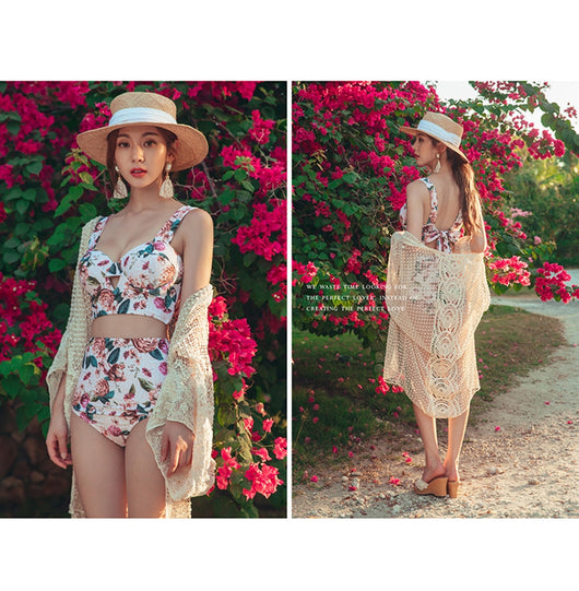 Bikini de Tres Piezas con Falda Floral, Armado y Efecto Reafirmante - Image 8