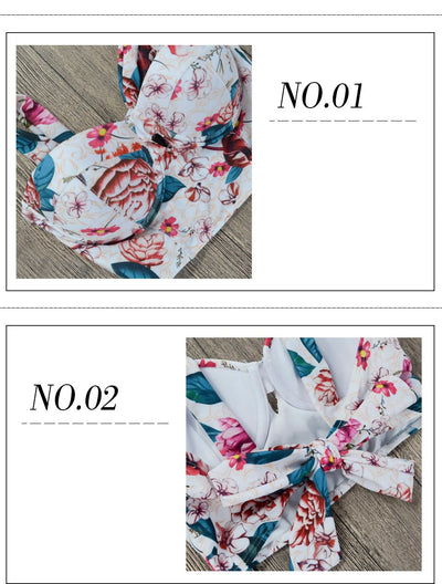 Bikini de Tres Piezas con Falda Floral, Armado y Efecto Reafirmante - Image 16