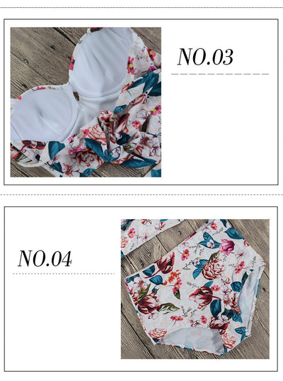 Bikini de Tres Piezas con Falda Floral, Armado y Efecto Reafirmante - Image 17