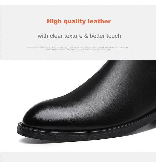 Botas de Cuero PU Elegantes para Hombre Estilo Británico Invierno - Image 11
