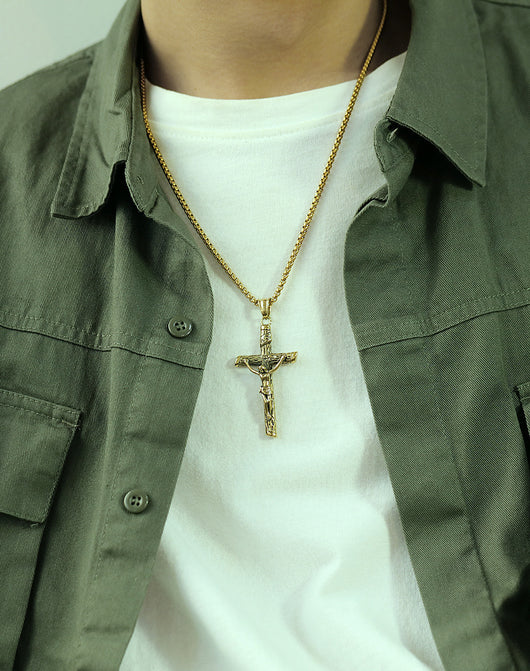 Collar Cruz Cristiana Titanio para Hombre - Diseño Clásico y Duradero - Image 11