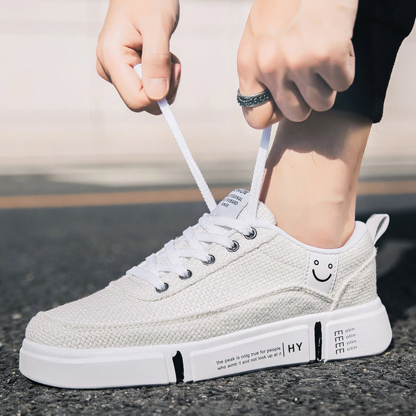 Zapatos Casuales Salvajes para Hombre en Lino y Lona