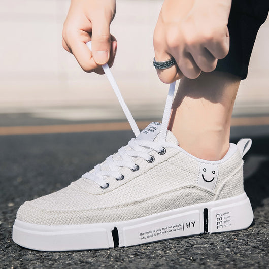 Zapatos Casuales Salvajes para Hombre en Lino y Lona