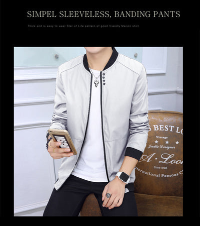 Chaqueta Beisbolera Slim Fit para Hombre - Estilo Urbano Tendencia - Image 9