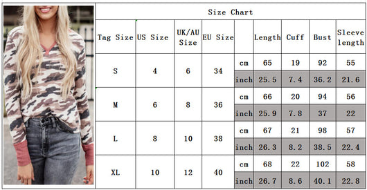 Blusa Estampado Leopardo Cuello V Manga Larga para Mujer - Image 6