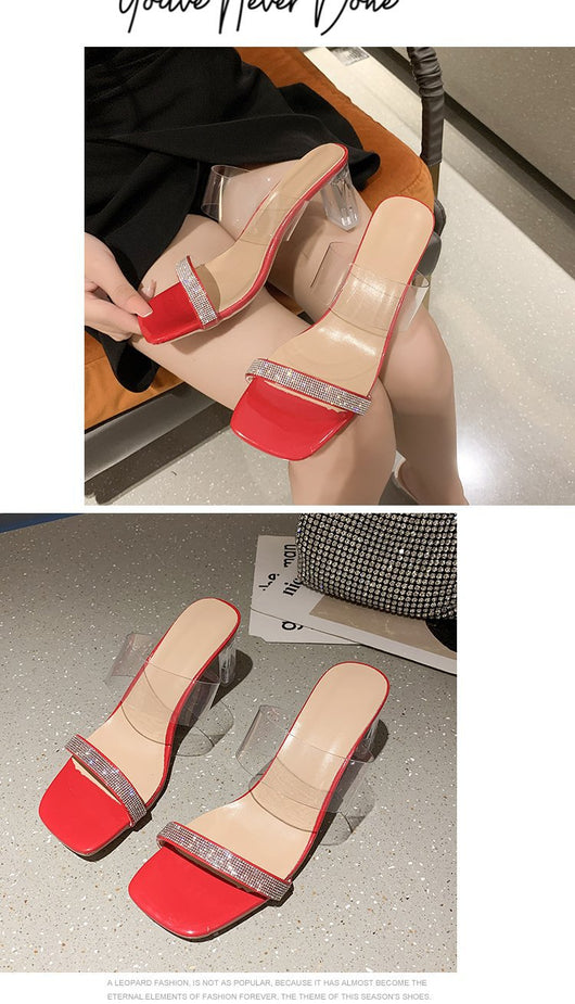 Pantuflas de Tacón Alto con Cristales - Talla Grande Europea y Americana - Image 16