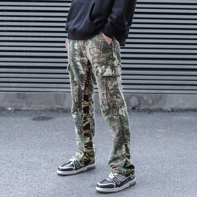 Overol Flare Hombre con Estampado Camuflaje y Costuras Decorativas - Image 7