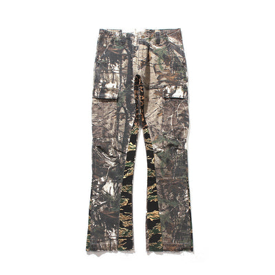 Overol Flare Hombre con Estampado Camuflaje y Costuras Decorativas - Image 8
