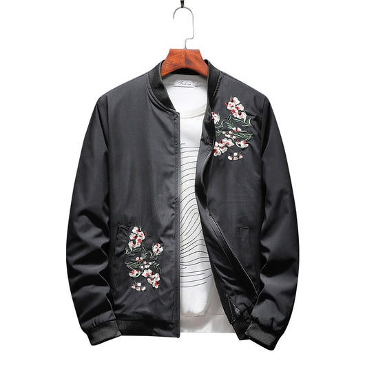 Chaqueta Beisbolera Delgada Primavera Otoño Hombre - Estilo Casual Slim con Bordado - Image 6
