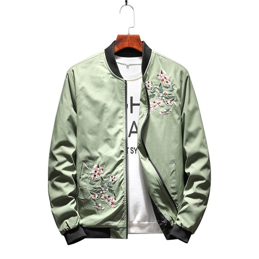 Chaqueta Beisbolera Delgada Primavera Otoño Hombre - Estilo Casual Slim con Bordado - Image 8